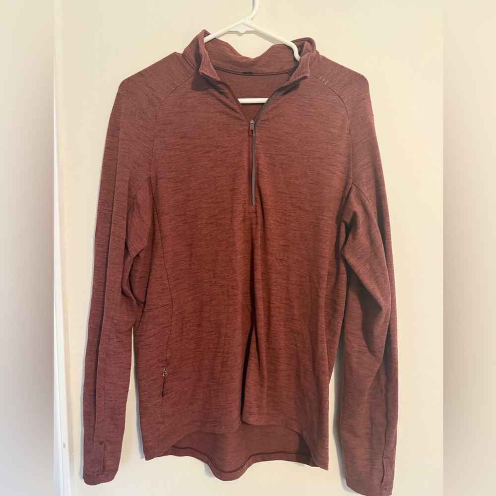 LULULEMON Men's Maroon Quarter-Zip